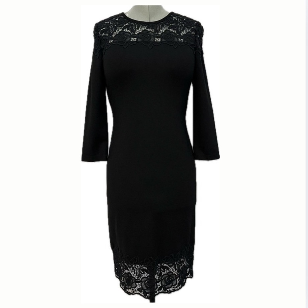 Magaschoni Lace Cocktail Midi Dress